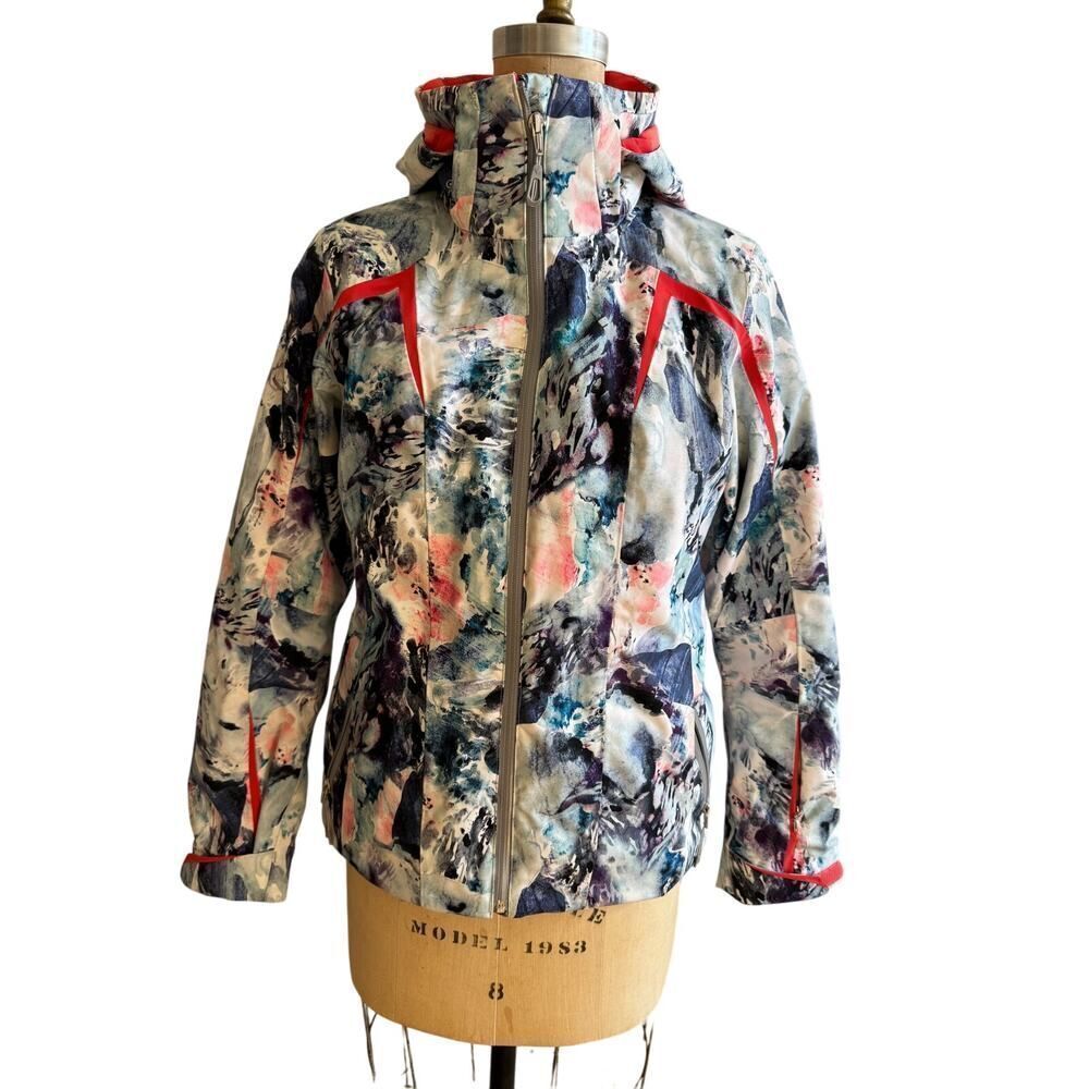 Women's 2-in-1 Obermeyer Ski‎ Snowboard Jacket size 4 EUC Coral Under Jacket